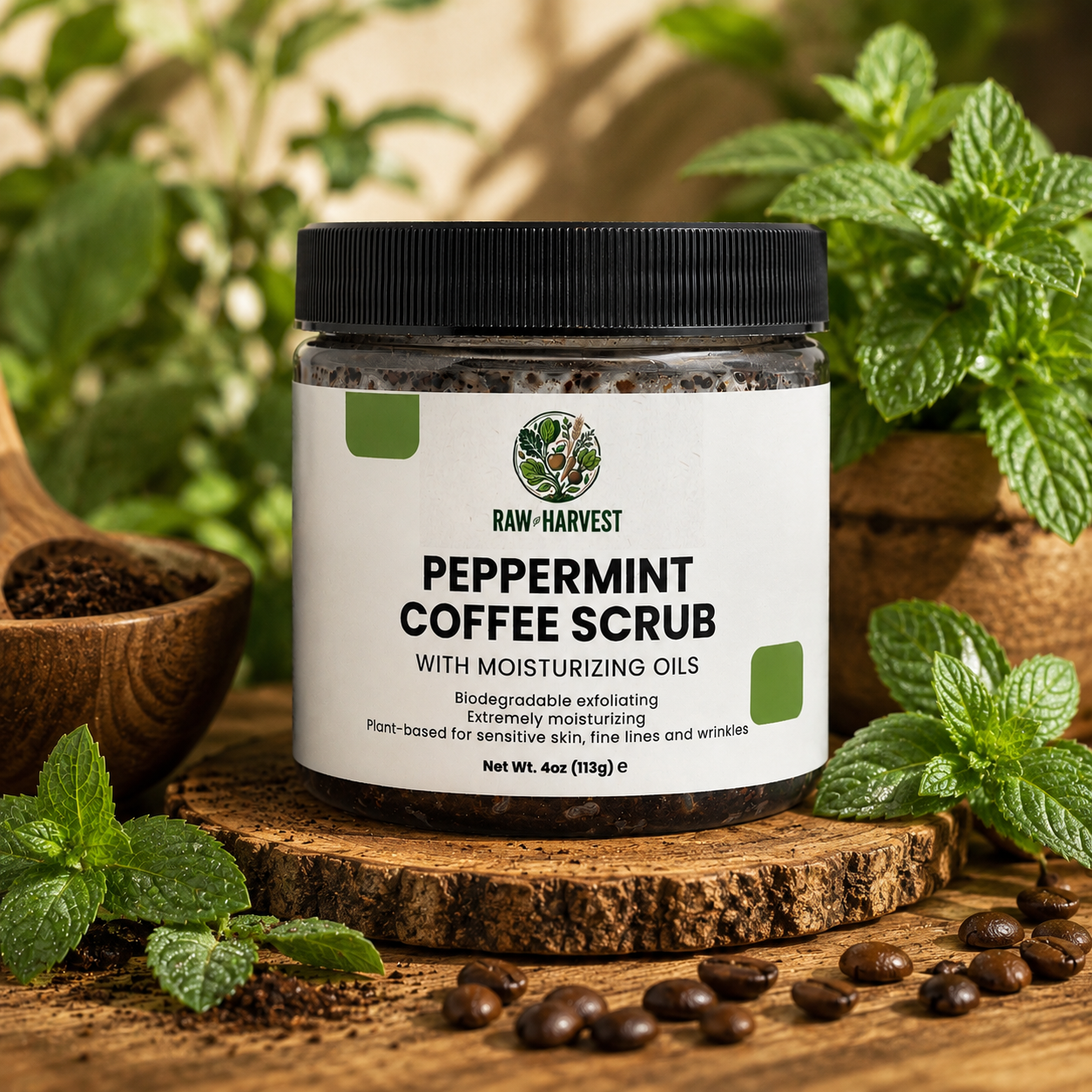 Peppermint Coffee Scrub